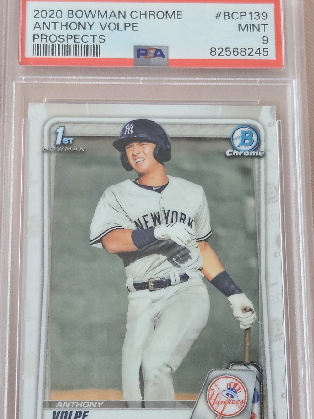 Topps Baseball Card with White and Blue Accents
